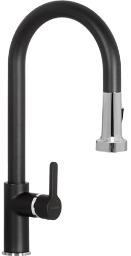 Schock SXALTD84 Mitigeur monocommande avec douchette extractible professionnelle Noir pur