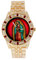 Iced ST10226B Herren-Armbanduhr oder Armbanduhr mit passendem Rolly oder kubanischem Hip-Hop-Armband – Ihre Wahl. Große Strasssteine auf dem Rand und elegante Baguette-Zeitanzeigen auf dem Zifferblatt