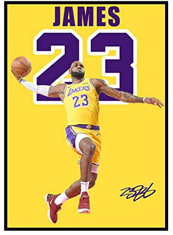 RUIYANMQ Lebron James Poster Und Druck Basketball Legende Leinwand Bild Wandkunst Gemälde Wandbild Home Room Decoration Vx524Zt 40X60Cm Rahmenlos