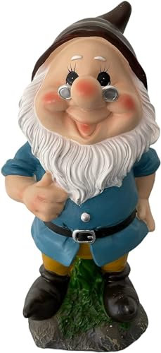 Decor Space Blanche-Neige et les sept nains en polyrésine de jardin nanetti pour parterre de fleurs h 44 cm