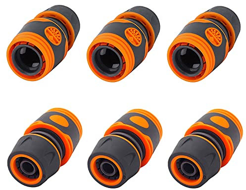 WAIBBU 6 Stück Gardena Kupplung 1/2 Zoll Schlauchverbinder Gardena Schneller Schlauchanschluss Water Stop Anschluss Gardena Adapter Zur Verwendung Mit Gartenschlauch, Schlauchdüsen-Spritzpistole
