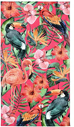 Linnea Baumwolle Strandtuch, 100 x 180 cm, Tropical Rosa