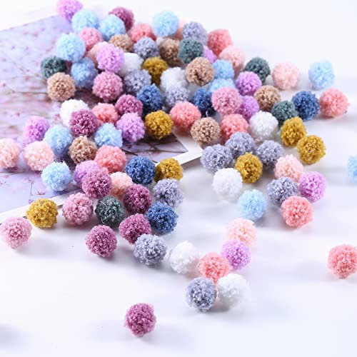 ToBeIT Pompons, Bunte Bommeln bälle Flauschigen Plüsch Bälle Pom Pom Set zum Basteln DIY Kreative Handwerk (A-1.5cm)