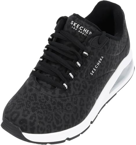 Skechers Damen UNO 2-in-Kat-Neato Sneaker, Schwarz, 39.5 EU