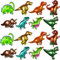 16 Pack Dino Luftballons,Folienballon Dinosaurier,Balloon Bouquet Dekoration,Dinosaurier Ballon Party,Folienballon Kinder Gross,für Kinder Junge Mädchen Geburtstagdeko