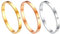 JewelryWe Schmuck Damen Armreif Edelstahl Zirkonia Herz Prägung Armband 6mm breit mit Schließe Armspange Gravur Länge 18cm Gold Rosegold Silber
