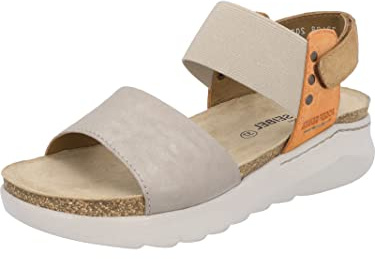 Josef Seibel Damen Riemchensandalen Celine 08,Weite G (Normal),Strandschuhe,Sandaletten,Sommersandalen,bequem,flach,beige-Multi,40 EU