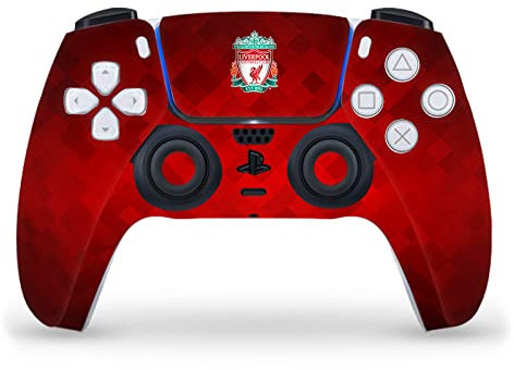 Head Case Designs Offizielle Liverpool Football Club YNWA Kunst Vinyl Frontplatte Haut Gaming Aufkleber Abziehbild Abdeckung kompatibel mit Sony Playstation 5 PS5 DualSense Controller