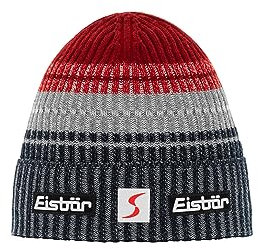 Eisbär Rika Oversize Skipool Beanie Strickmütze Skimütze Umschlagmütze Wintermütze (One Size - rot)