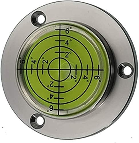 50 mm Wassergürtel-Magnetwaage, hohe Präzision, horizontales Blasen-Aluminiumgehäuse, Bullseye-Wasserwaage, runde Neigungsmesser für Vermessungsinstrumente und Tribrachs (mit Magnet)