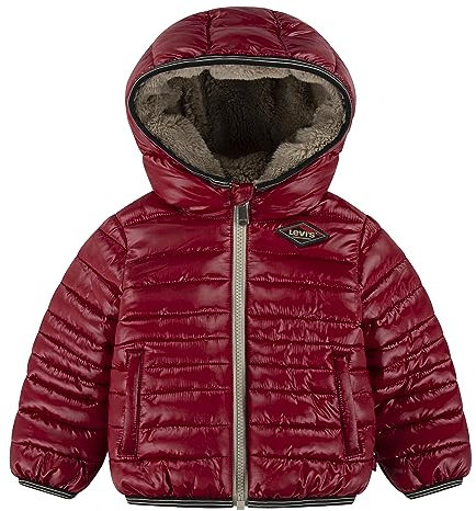 Levi's Lvb Sherpa Lined Mdwt Puffer Bébé Garçon, Rouge Rhythmique, 3 Ans