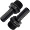 AERZETIX - C63568 - Juego de 2 Racor Macho Acanalado Recto 3/4'' x 16mm - Rosca Exterior - Adaptador Conector Sistema Circuito de irrigación riego Bomba - en plástico - Color Negro