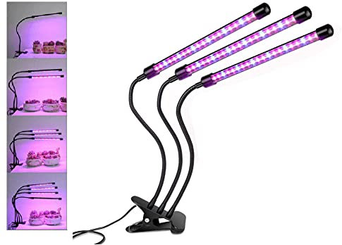 SPORTARC Wachstumslichter für Zimmerpflanzen, LED Wachstumslicht 4 Köpfe Phytolampe Vollspektrum USB Phytolamp für Setzlinge und Sukkulenten