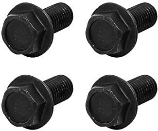 METALLIXITY Flangiata Esagonale Testa Bulloni (M7x17mm) 4pz Sinistra Mano Esagono Bullone Inversione Filettatura Vite - per Casa Costruzione Macchine Elementi Fissaggio