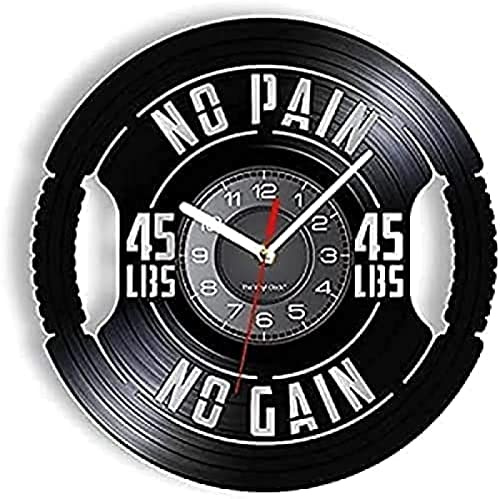 Wall Clock Fitness Gym Logo Weight Plate Book Gym Weightliftingation Artwork Watch Fitness Custom Clock Mechanism