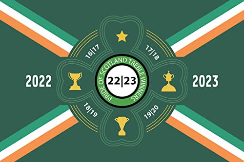 Celtic fc Flag treble winners 2023 flag 5x3 or 6x4 Fans Flag celtic football club 2023 treble winners flag (5x3 BIG FLAG EYELETS)