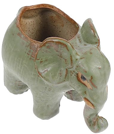 Keramik-Elefant-Blumentopf-Figuren, Dekoration, kleine Blumentöpfe, Glasornamente für den Innenbereich, Bonsai-Topf, Keramik-Sukkulenten-Topf, Pflanzschale, Topf, Keramik-Blumentopf, Sukkulenten-