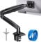 HUANUO Single Monitor Arm for 13-40 inch Screens, Single Monitor Stand Holds 4.4 to 26.4 lbs,Adjustable Computer Desk Mount with USB Port, Customized Screen Angle, VESA 75/ 100mm, 2 Mounting Options