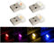 JZK Mini-USB-LED-Licht, Kabelloses Kleines Nachtlicht, Auto-Innenbeleuchtung, 4 Stück, Pruple Blau Rot Gelb