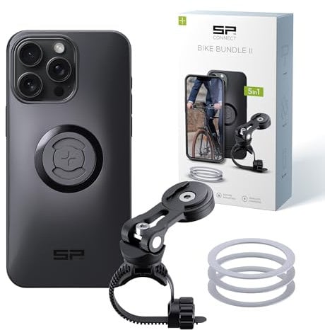 SP CONNECT Bike Bundle II | SPC+ | kompatibel mit iPhone 15 Pro Max | Handyhalter für Fahrradlenker | Mountainbike Rennrad Handy Halterung