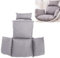 Hängesessel Kissen, Auflage für Polyrattan/Rattan Hängeschaukel 5pcs/Set,Sitzkissen Auflage Kissen für Hängesessel Sitzpolster Rückenpolster, Schaukel Korb Polster Hängekorb (Hellgrau)