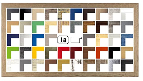 Multicolore Bilderrahmen Posterrahmen Puzzlerahmen 37,5x98 cm Sonoma Eiche Dekor 98x37,5 cm mit weisser Rückwand und Antireflex Acrylglas