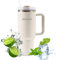 DSYZWEE 1200 ml Thermobecher, 40 oz Thermobecher mit Strohhalm und Henkel, Doppelwandiger Edelstahl Vakuum Auslaufsicher Trinkbecher, Autobecher Becher Tumbler Thermobecher Kaffeebecher Beige