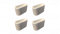 MWH Fußkappen 50 x 20 mm Set – Weiß – Für MWH Chalet Stapelsessel Hochlehner (4)