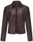 Lederjacke Damen mit Nieten Sale, Kurz Leder Jacke Kunstlederjacke Druckknopf Reverskragen Leder Winterjacke Enganliegend Glattes und Weiches Faux Leather Motorrad Bikerjacke Funktionsjacke