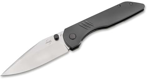 BÖKER PLUS Max Taschenmesser - Klinge aus CPM-S-35VN Stahl - Schwarzes EDC Messer mit TC4 Titan Griff - 1 Hand Messer mit Clip