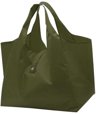 Generisch Umweltfreundliche Einkaufstasche,faltbar, groß, Waschbar Einkaufstüten,ideal als Einkaufstasche, Shopper Handtasche，Badetasche(Armeegrün)