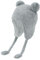 Durio Baby Wintermütze Strickmütze – Unisex Baby Mütze Mädchen Kinder Caps Jungen mit Bommel und Ohrschutzdesign Fleecefutter Beanie Mütze Hellgrau 0-6 Monate