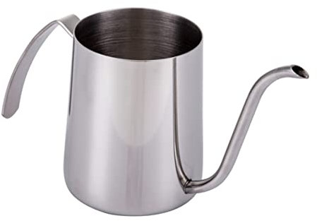 Amosfun Jarra Cafetera Goteo Cafetera Manual Tetera Antiadherente Oído Antiadherente Plateada