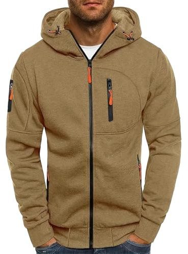 Uwdiohq Oferta Abrigos y Sudaderas Hombre Sin Capucha - Montaña, Blanca, Colores, Zip Hoodie XXL - Camiseta Rejilla Negra - Sudadera Mujer Invierno Rebajas