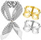 2 Stück Schalring Seidenschal Damen Schal Gold Silber Schalringe Schalclips Schal Schiebeschnalle Doppel D Form Ringe Schmetterling Bandring Ehering Trauringe Weihnachten Hochzeit Engagement Geschenk