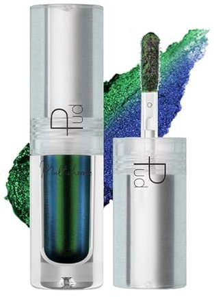 Metallic Chamäleon Lidschatten, Grüner Glitzer Flüssige Lidschatten, Schimmernder Doppelte Farbe Eyeshadow, Wasserdichtes Langanhaltende, für Grünes Augen-Makeup, Fantastischer Farbwechseleffekt (#11)