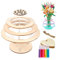 ComPDCVD vaso in legno per fiori Lego Vaso Puzzle 3D Vasos per Fiori In Legno supporto set di vasi di fioris in legnos per lego, rose e orchidee, fioris, regalo per gli amanti dei fioris