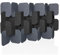 hjh OFFICE Akustik Trennwand 114x174 cm FLEXMIUT Plug 4er Set Stehwand erweiterbar, dekorativer Sichtschutz, Grau/Dunkelgrau