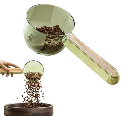 Dog Food Measuring Spoon, Dry Cat Food Spoon - Pet Food Measuring Cup With Wooden Handle,Sealing Clip Design, Measuring Cup For Treats For Dogs