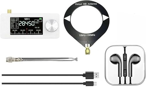 SI4732 Vollband-Radioempfänger, Radio im Taschenformat mit 4,8 cm IPS-Bildschirm, Vollband-Empfänger und 800 mAh Akkulaufzeit für AM, FM, LSB, USB, 0,5-108 MHz (Schwarz)