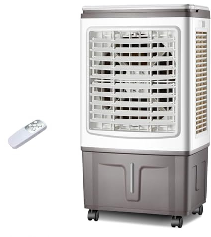 30L Evaporative Air Cooler, 3000 m³/h Powerful Portable Swamp Cooler with Remote Control & 7.5H Timer, 3-Speed Cooling Fan with 2 Ice Boxes, 120° Oscillation for Large Room, Home Office, Workshop