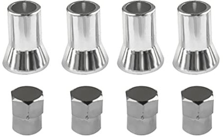 dovewill 4 Paar Auto Truck TPM verchromtem Kunststoff Tire Valve Stem Caps und Ärmelstulpen