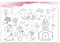 Nastami 10 Platzsets Hochzeit zum Ausmalen Tischsets zum Ausmalen Kinder Gastgeschenk Hochzeit Kinder (Aquarell rosa)