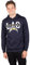 Icer Marken NFL Herren Fleece Hoodie Pullover Sweatshirt Reißverschluss Tasche, grau/Navy, Herren, JHM4689F, Navy, Small