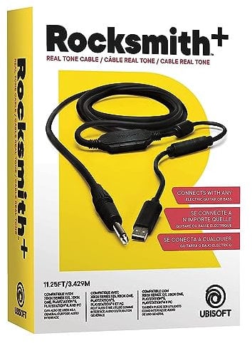 Ubi Soft Rocksmith - Cable de guitarra USB oficial para juego Rocksmith, compatible con PC, Mac, Xbox y PlayStation, duradero y fácil de usar