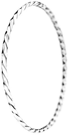 Mecool S925 Sterling Silver Bracelet Solid Twisted Bangle Bracelet Stackable Textured Bangle Bracelet for Women-inner size 2.87