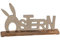 matrasa Aufsteller Schriftzug Ostern aus Metall & Mangoholz - Osterdeko Dekoration 32x19x5cm