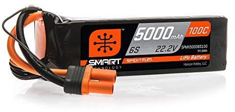 Spektrum 22.2V 5000mAh 6S 100C Smart LiPo-Akku: IC5, SPMX50006S100