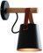 E27 Metallo Lampada da Parete Moderne Lampada Muro Dipinta Applique da Parete Lampada Muro Perfetto per Camera da Letto, Soggiorno, Bagno, Corridoio, Scale (Nero)