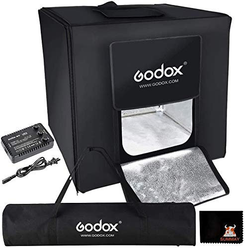 GODOX LSD40 LED Mini Photography Studio Tent 40 x 40 x 40cm Double LED Light Boards Studio Box for Photography Shooting(40W Power 10000~11000 Lumen 5800K±200K Color Temperature)